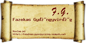 Fazekas Gyöngyvirág névjegykártya