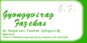 gyongyvirag fazekas business card