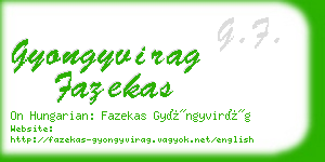 gyongyvirag fazekas business card